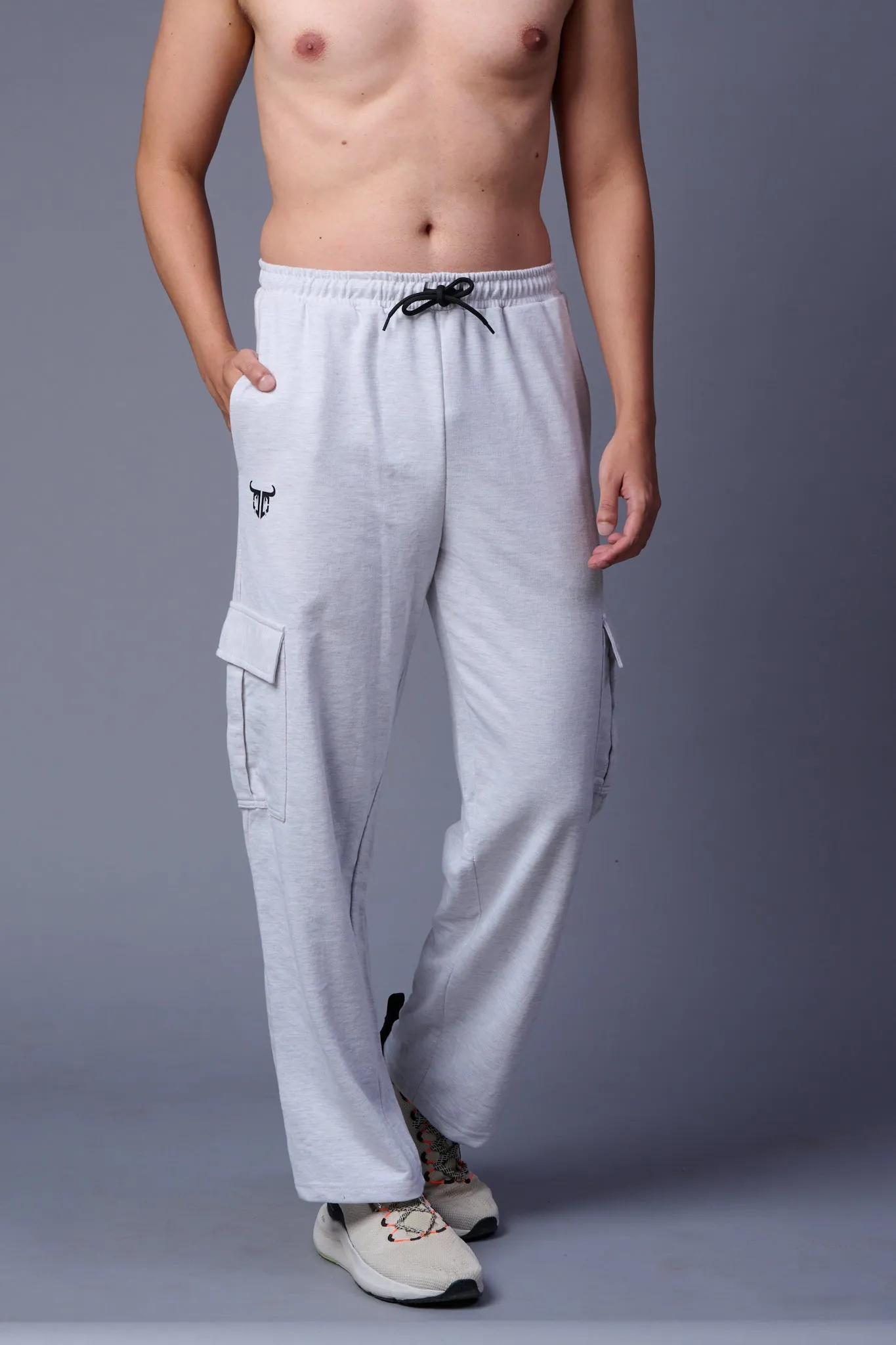 Grey Cargo Joggers for Men