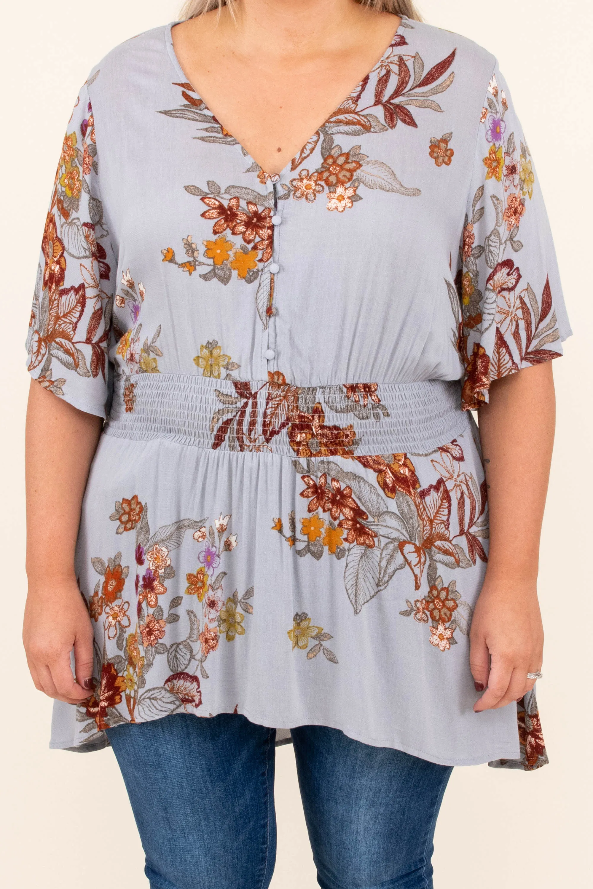 Grey Cloud Blouse - Love Ode