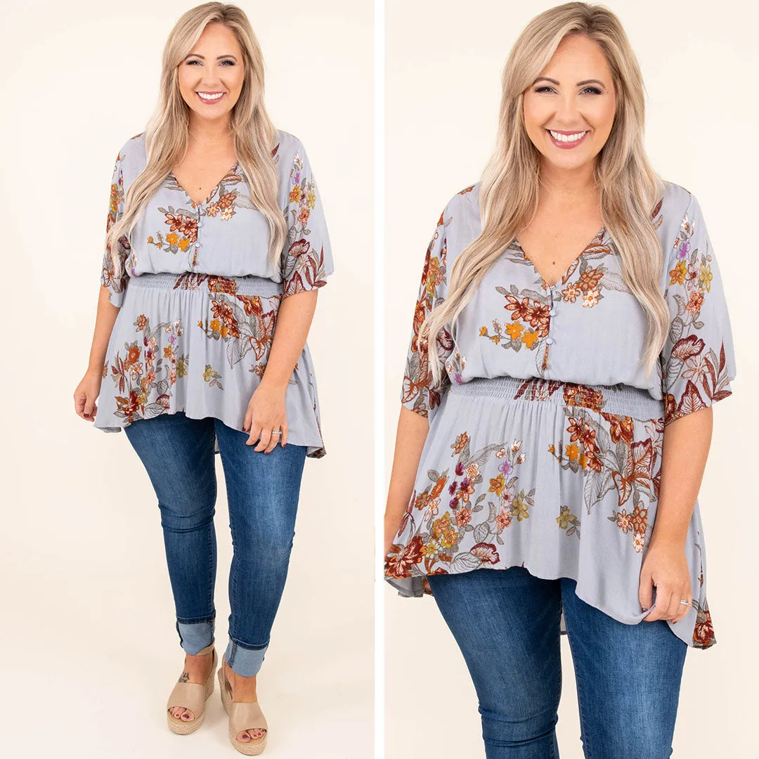 Grey Cloud Blouse - Love Ode