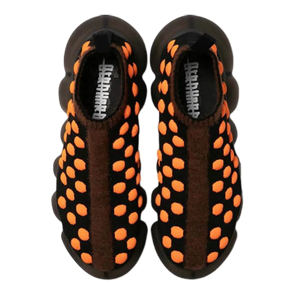 grounds JEWELRY x BERNHARD WILLHELM 04|low trainer with middlestripe / BLACK ORANGE