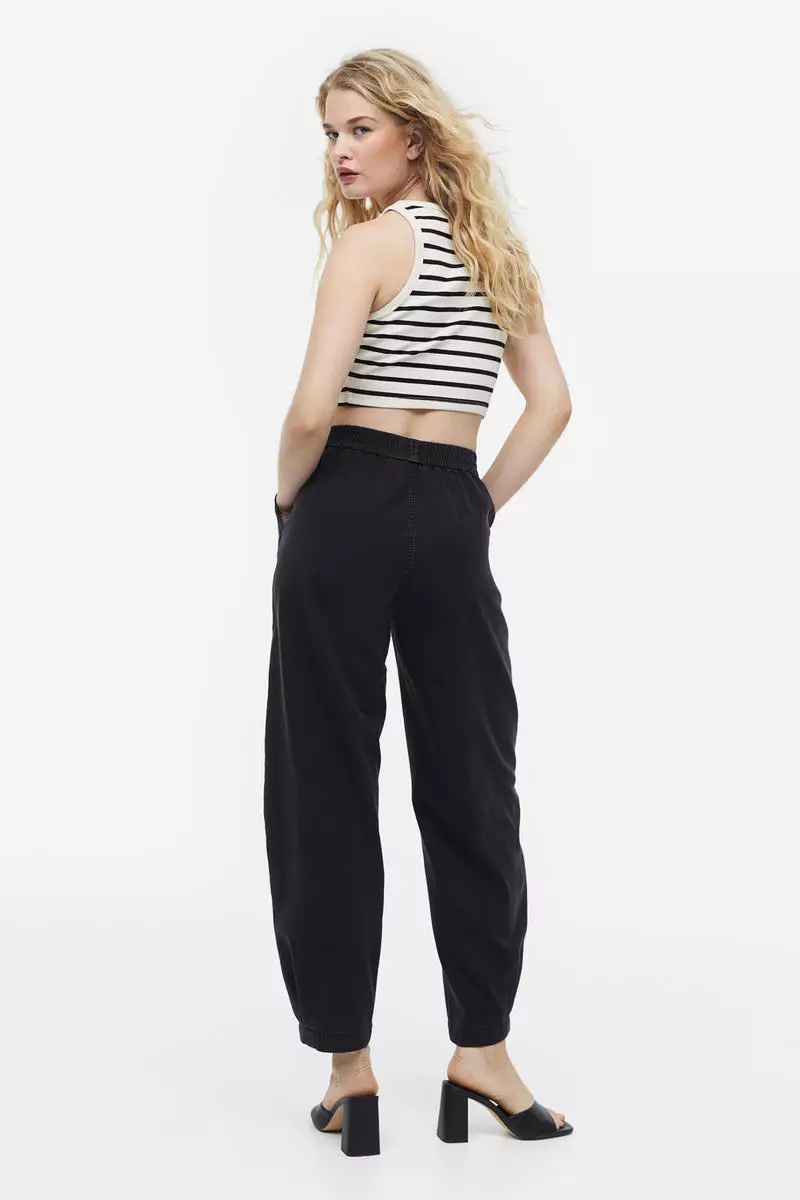 H&M High-waisted woven joggers