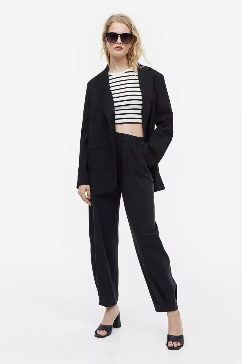 H&M High-waisted woven joggers