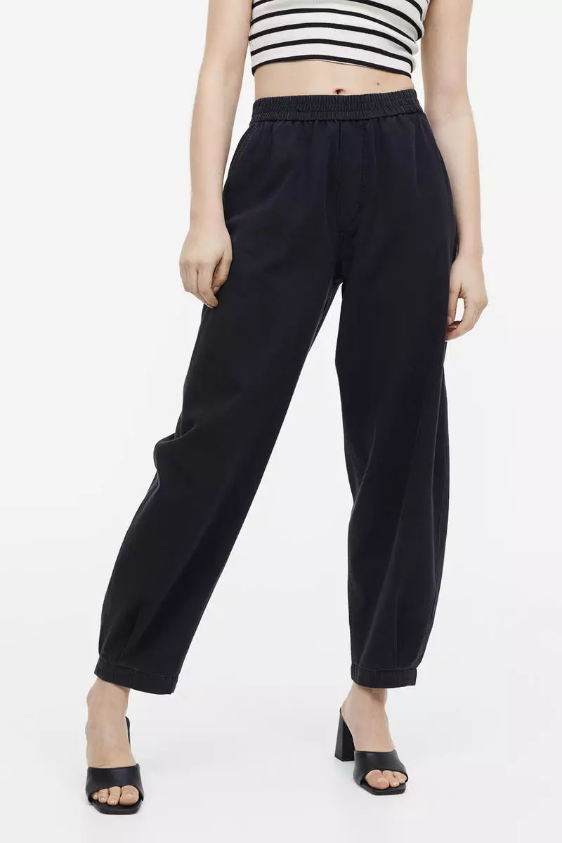 H&M High-waisted woven joggers