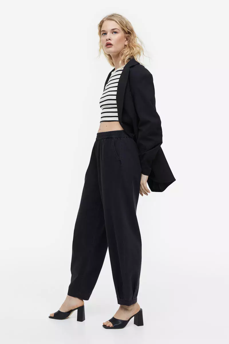 H&M High-waisted woven joggers