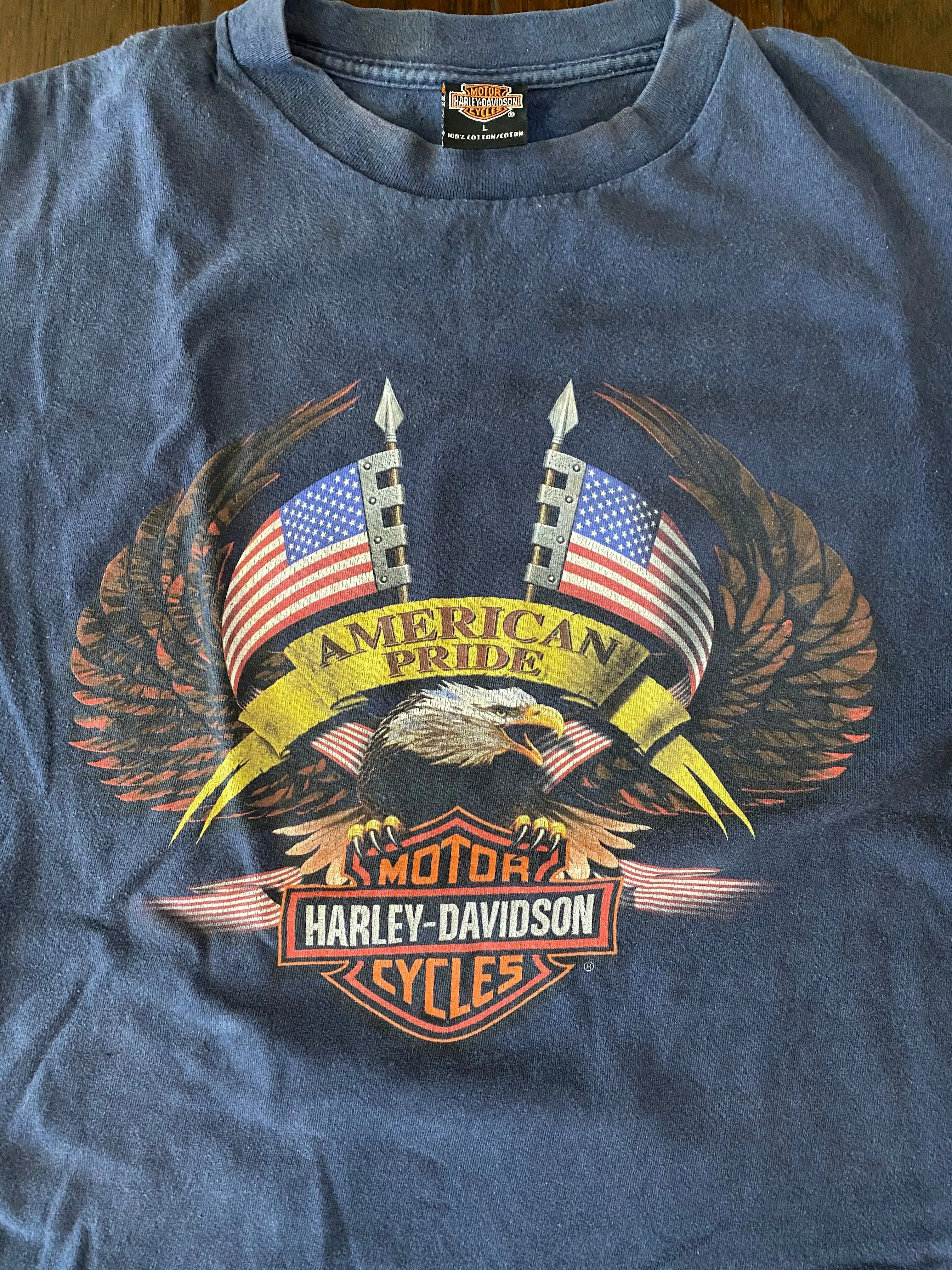 Harley-Davidson 2000’s “American Pride” Vintage Distressed T-shirt