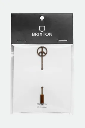 Hat Stick Pin - Brass Peace