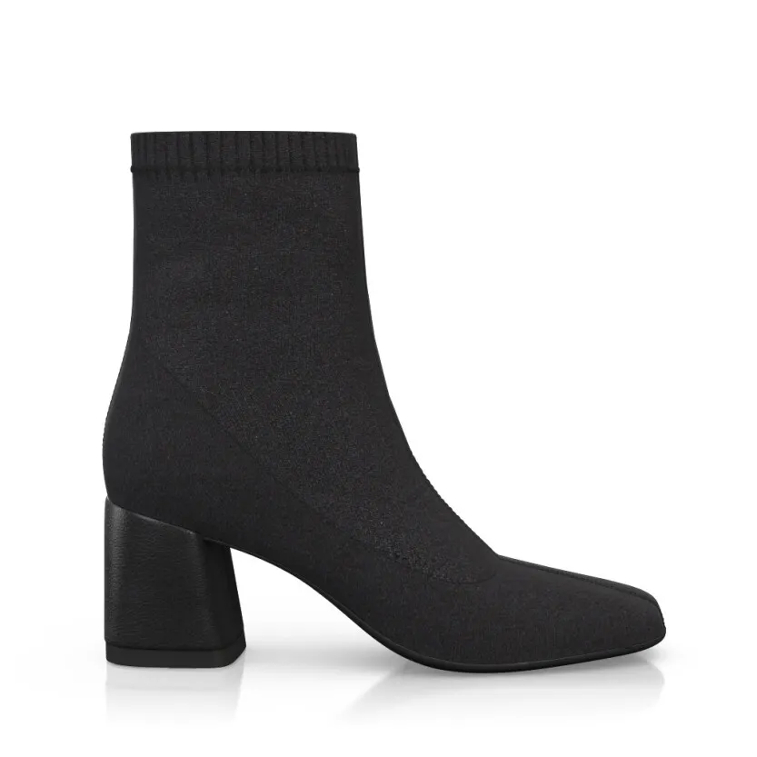 Chunky Heel Sock Booties