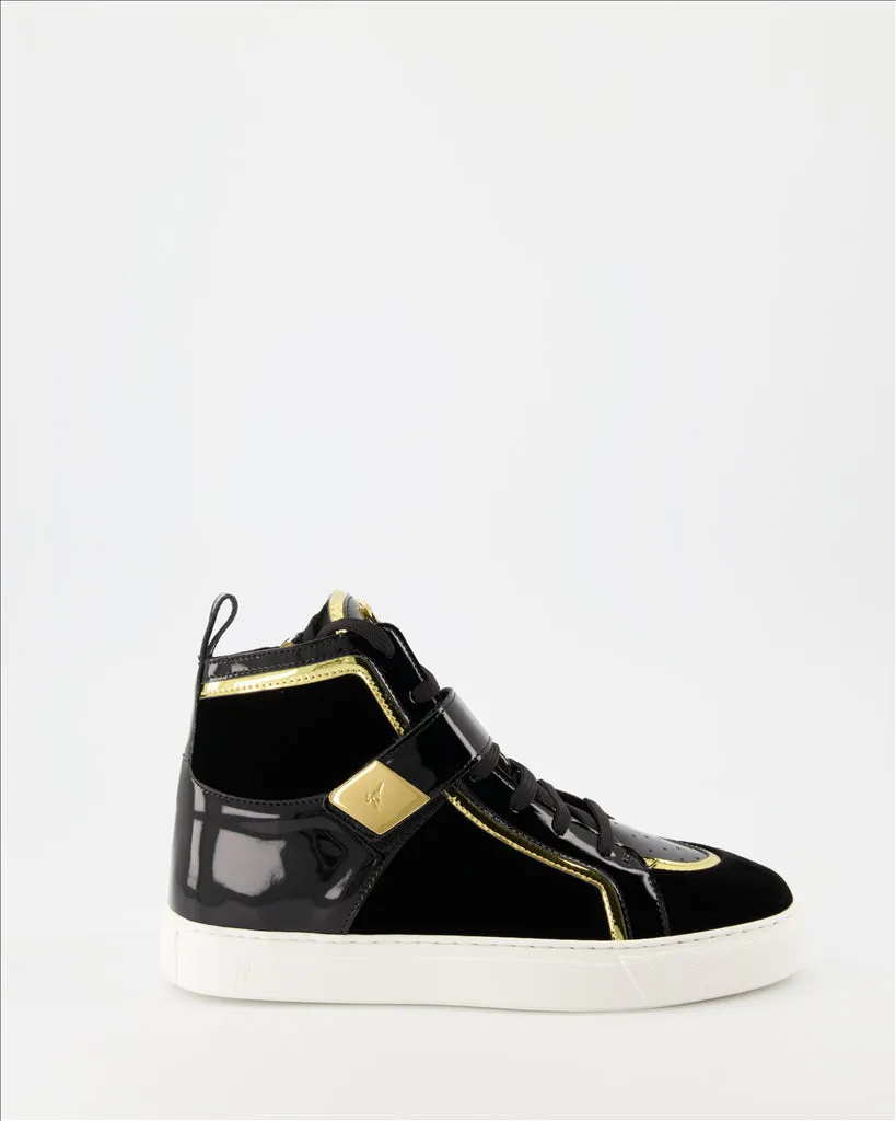 High-Top Leather Sneakers