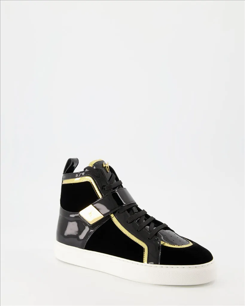 High-Top Leather Sneakers