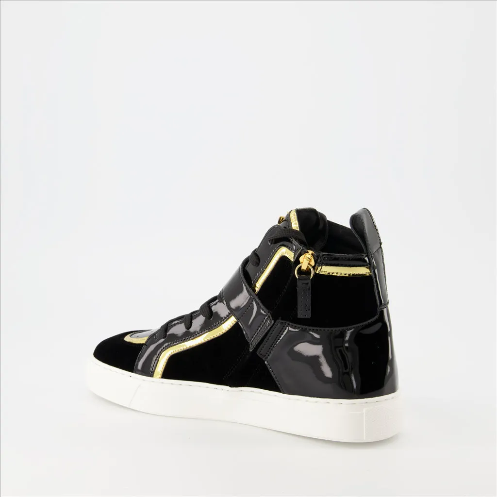 High-Top Leather Sneakers