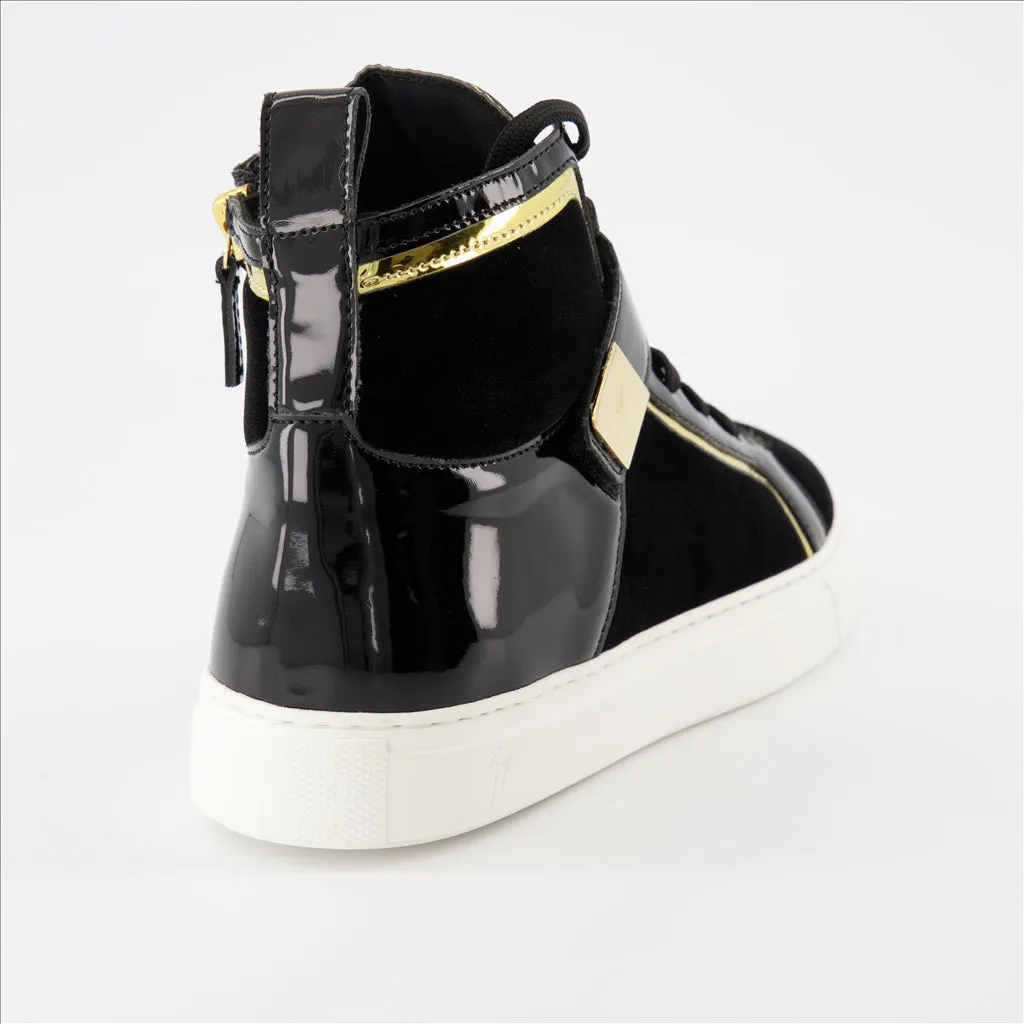 High-Top Leather Sneakers