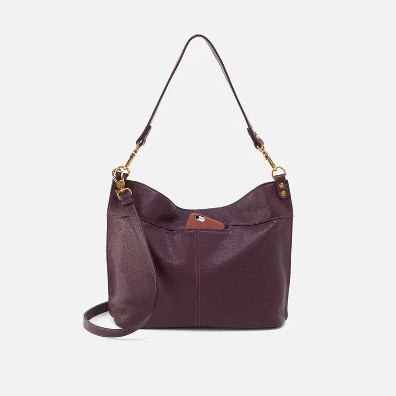 HOBO Pier Shoulder Bag Ruby Wine Women's