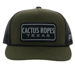 HOOEY CACTUS ROPES OLIVE/BLACK HAT