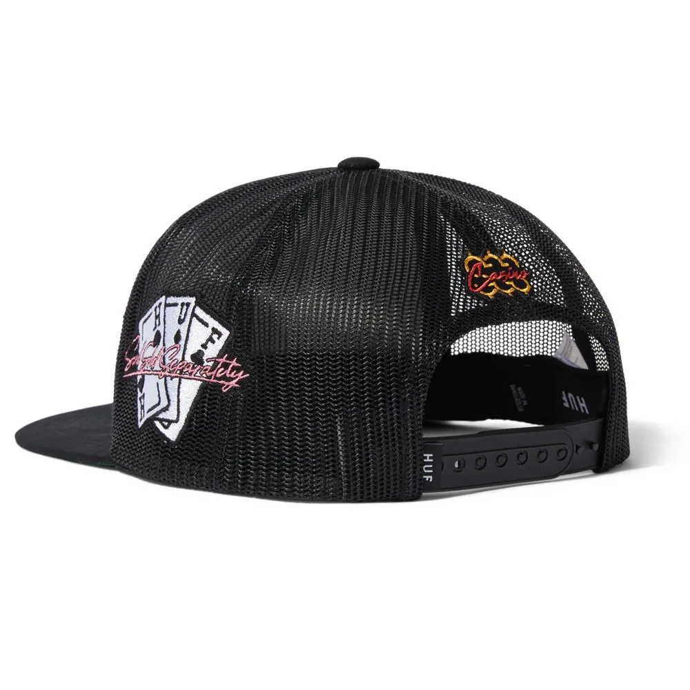 HUF X FREDDIE GIBBS TRIPLE 7 TRUCKER HAT // BLACK