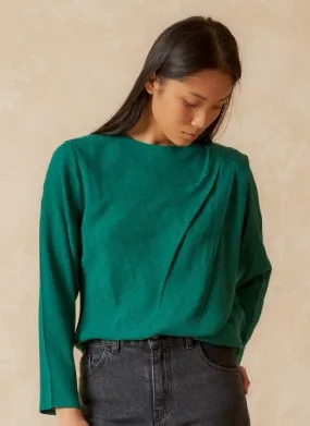 Indi & Cold Shoulder Pleat Blouse