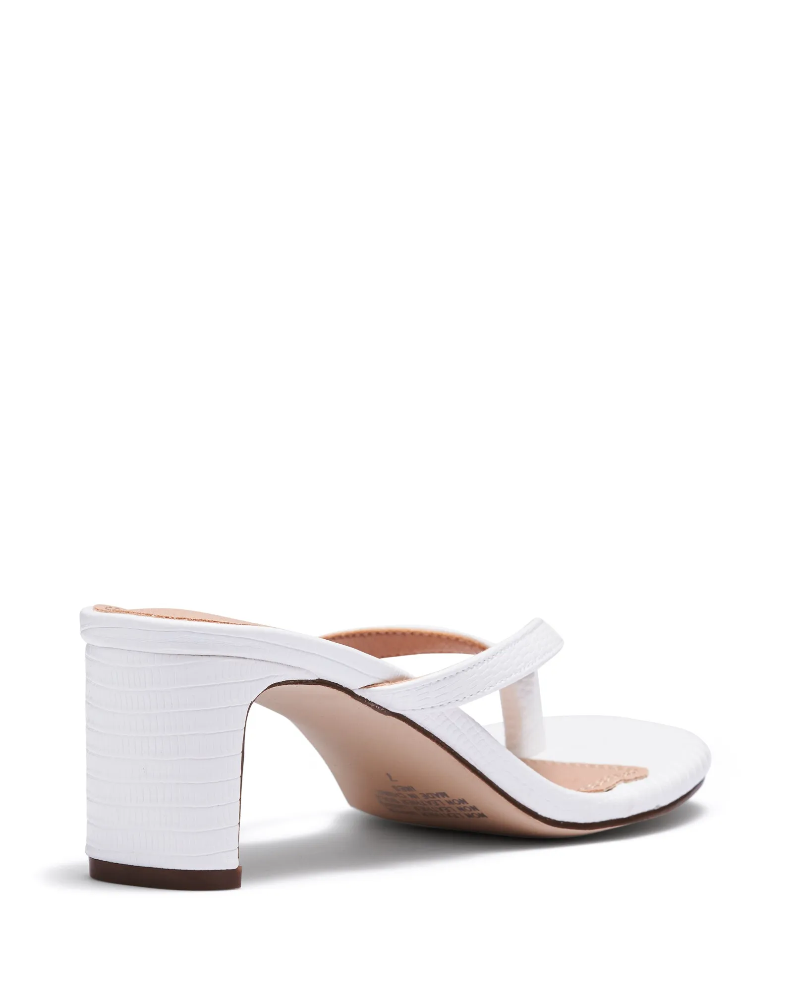 Ines Heel White Lizard