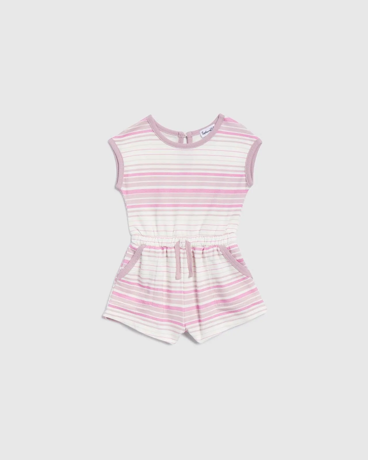 Infant Girl Painterly Stripe Romper