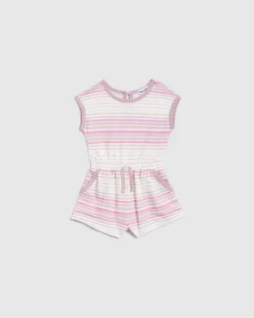 Infant Girl Painterly Stripe Romper