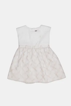 Infant Girls Ivory Brocade Dress