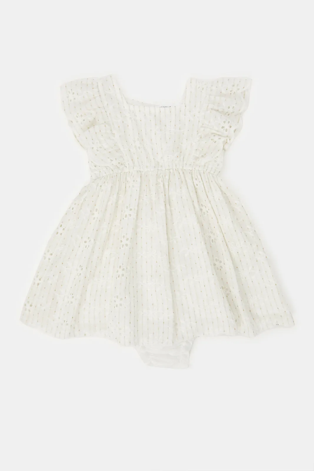 Infant Girls White Embroidered Dress