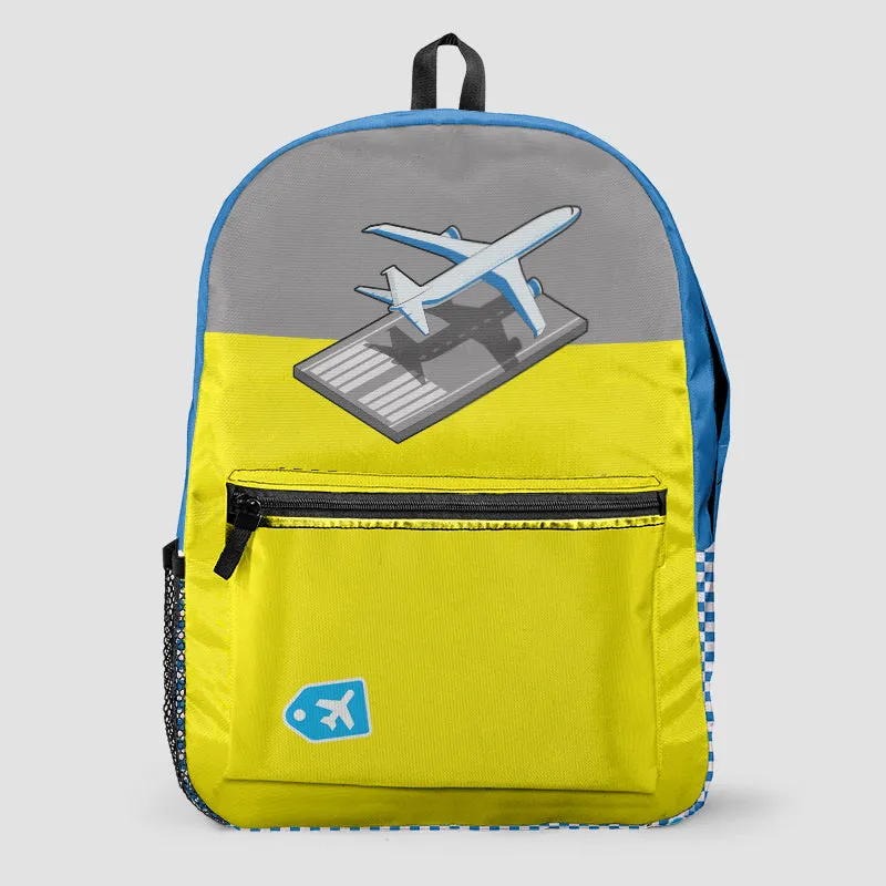 Isometric Airplane Runway Backpack