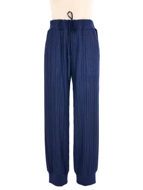 Issey Miyake Pleats Please Navy Joggers