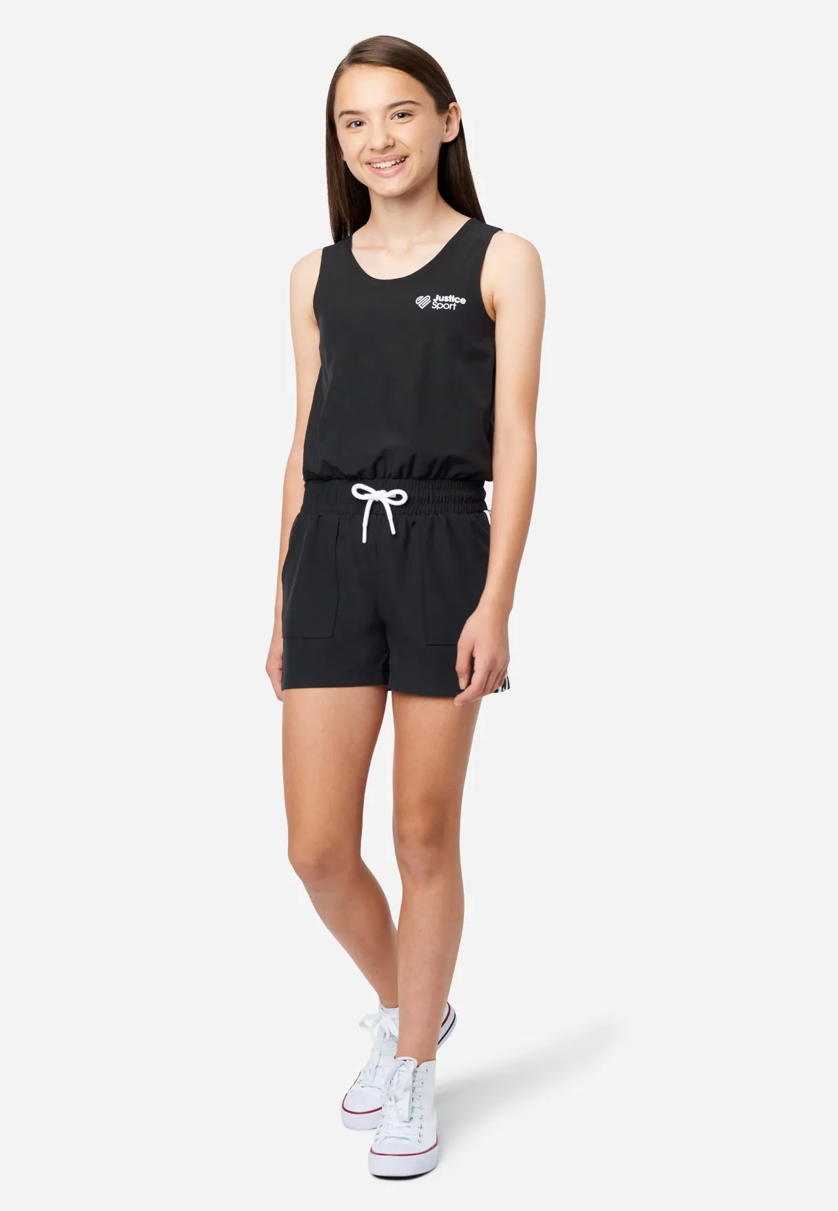 Sporty Cinch Waist Romper - Shop Now at J.Style