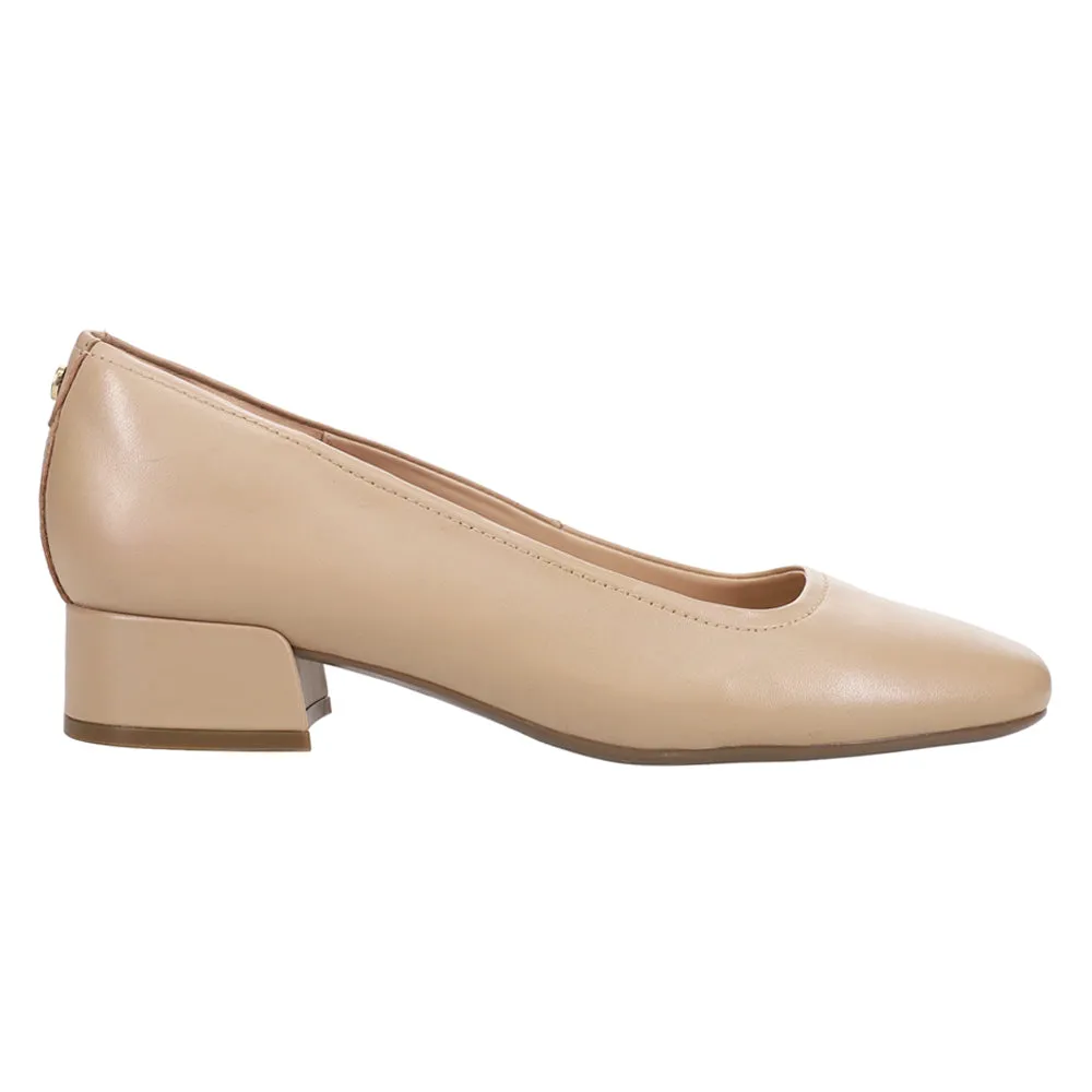 Jain Low Block Heel Square Toe Pumps