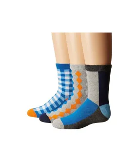 Jefferies Socks Gingham/Color Block/Argyle Crew Socks 3-Pair Pack (Toddler/Little Kid/Big Kid)