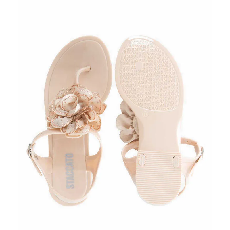 JEY02-AP1 Flat Sandals - Apricot