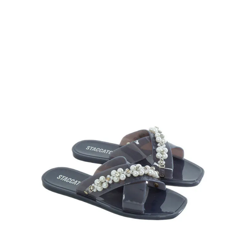 JEY09-005 Flat Sandals - Black