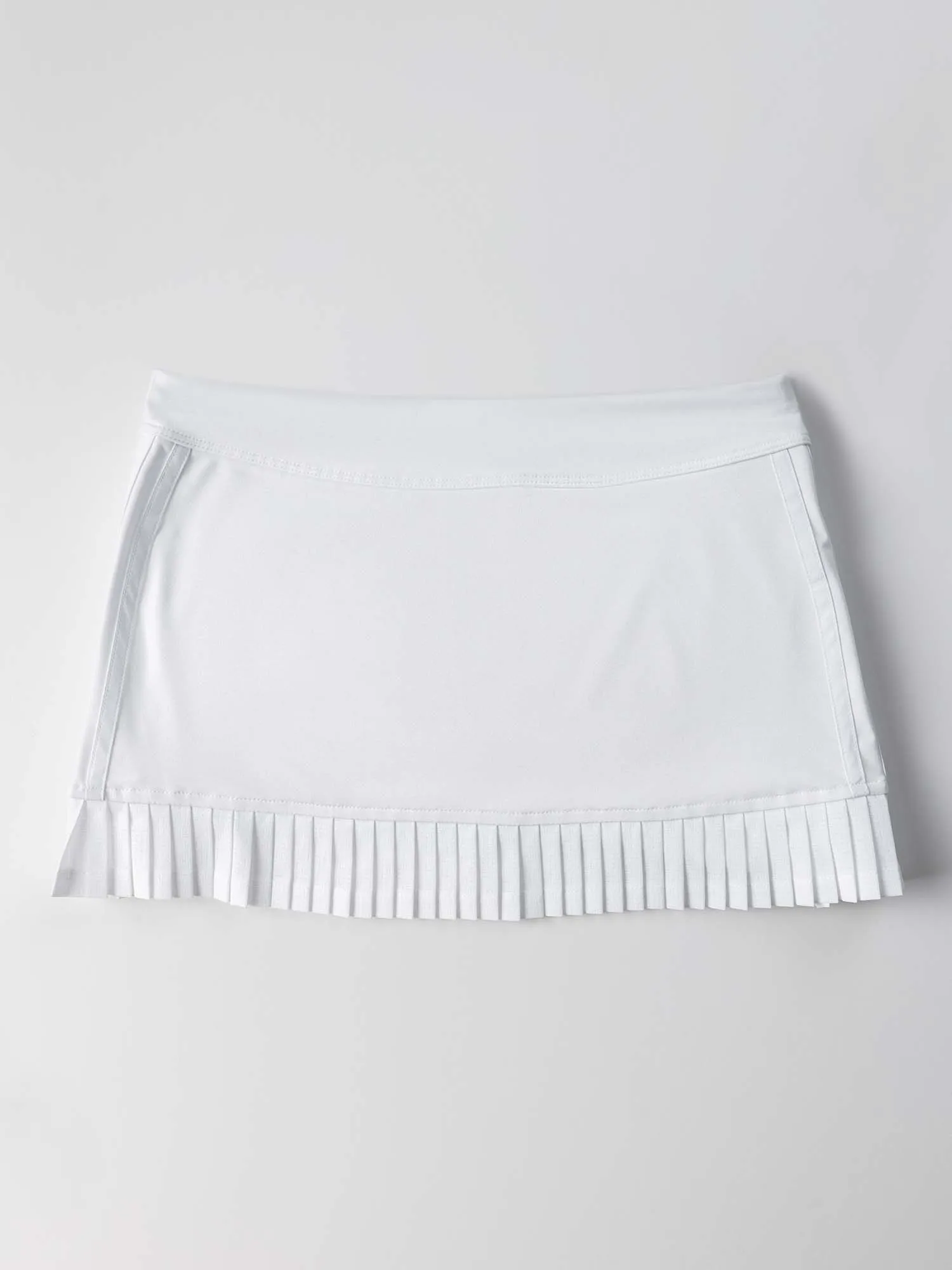 Junior Girls White Tennis Skirt with Pleats