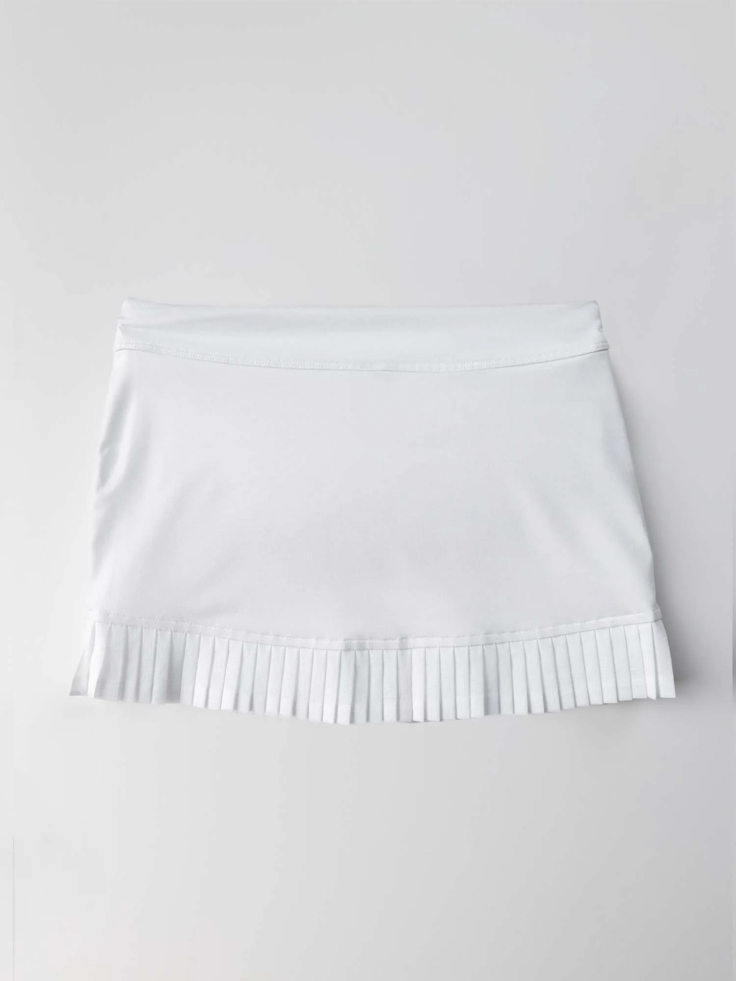 Junior Girls White Tennis Skirt with Pleats