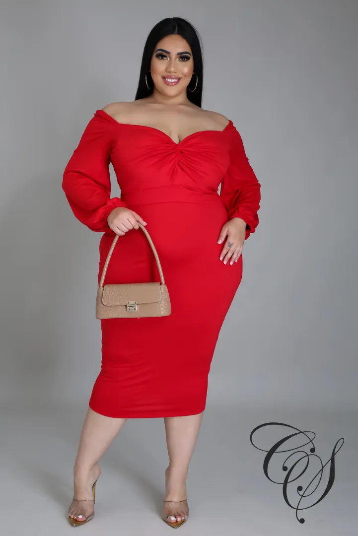 Kaiya Off Shoulder Midi Dress