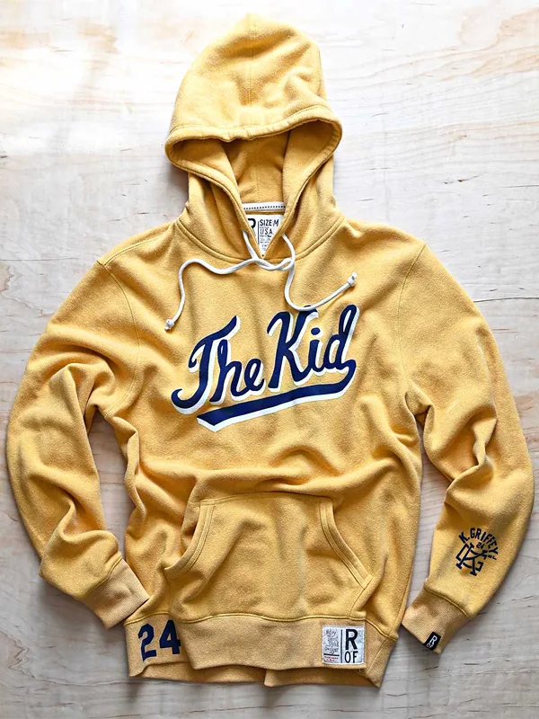 Ken Griffey Jr The Kid Yellow Hoodie