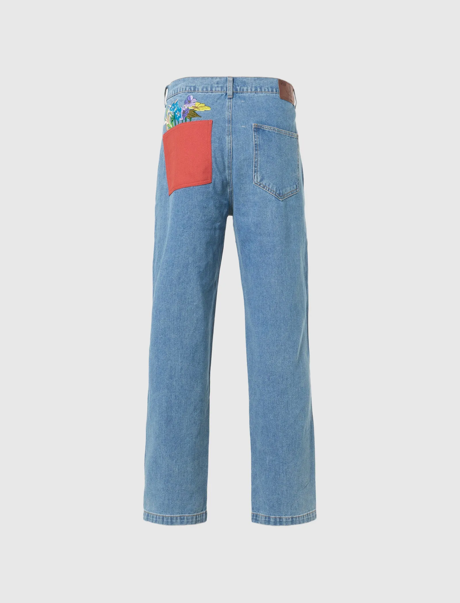 KID SUPER FLOWER POTS DENIM JEAN   BLUE