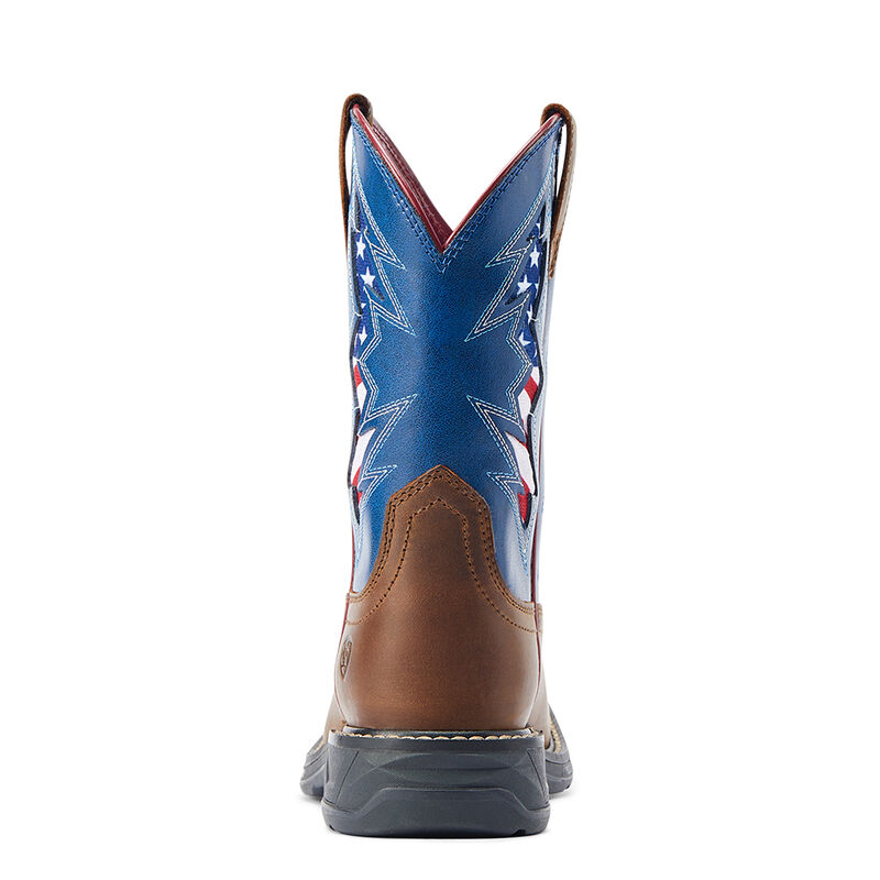 Kid's Workhog XT VentTEK™ Bolt Western Boot in Blue Bolt