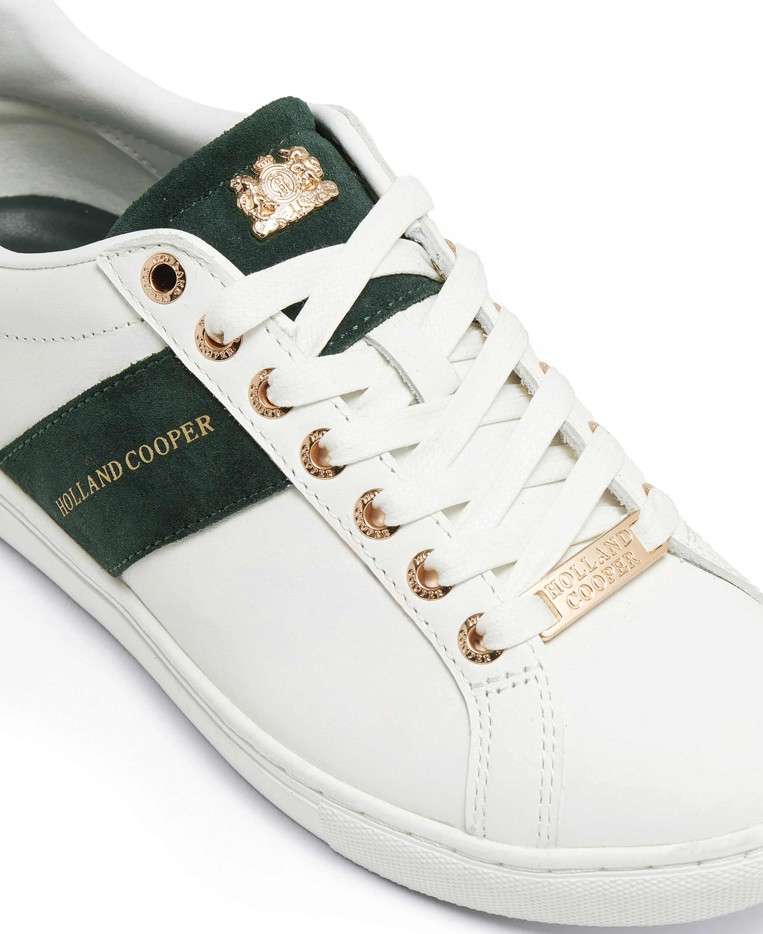 Knightsbridge Court Trainer                             White/Racing Green