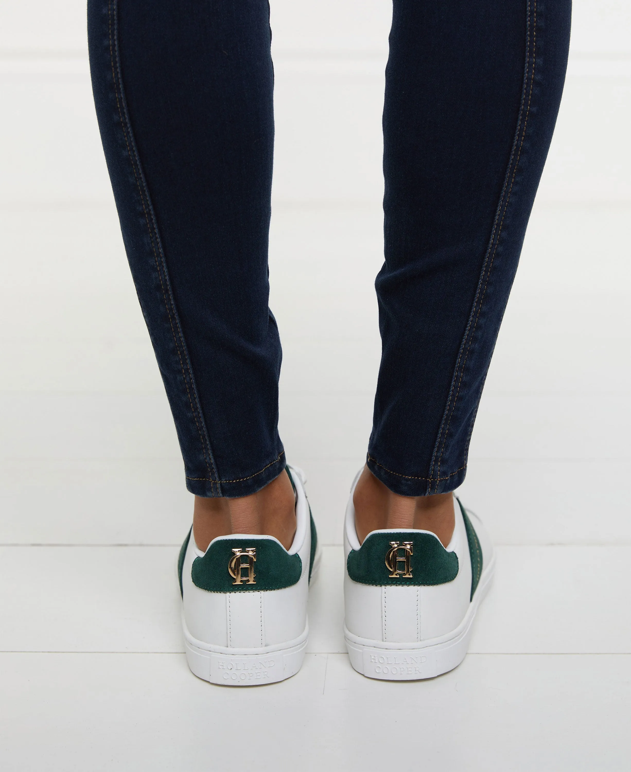 Knightsbridge Court Trainer                             White/Racing Green