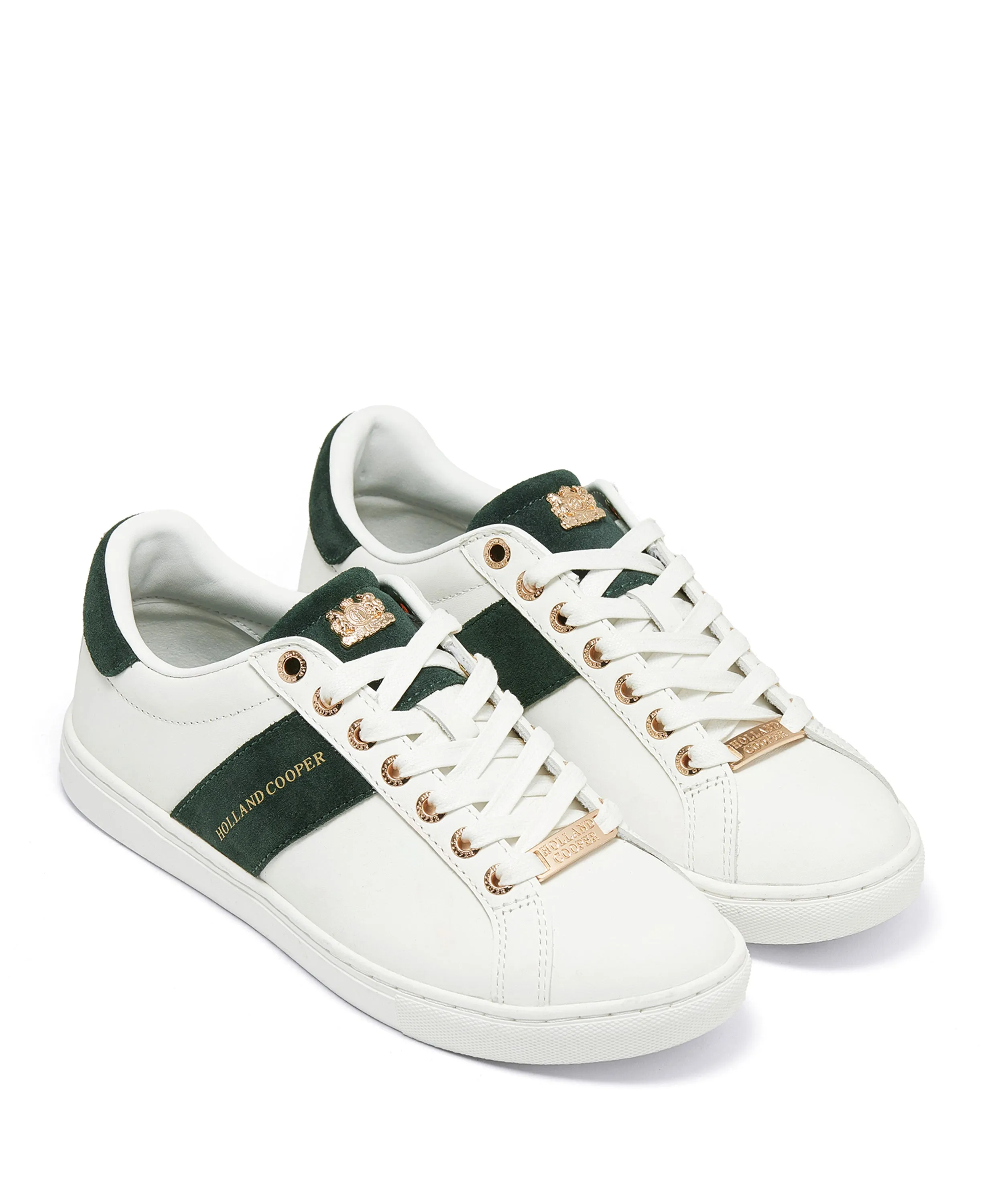 Knightsbridge Court Trainer                             White/Racing Green