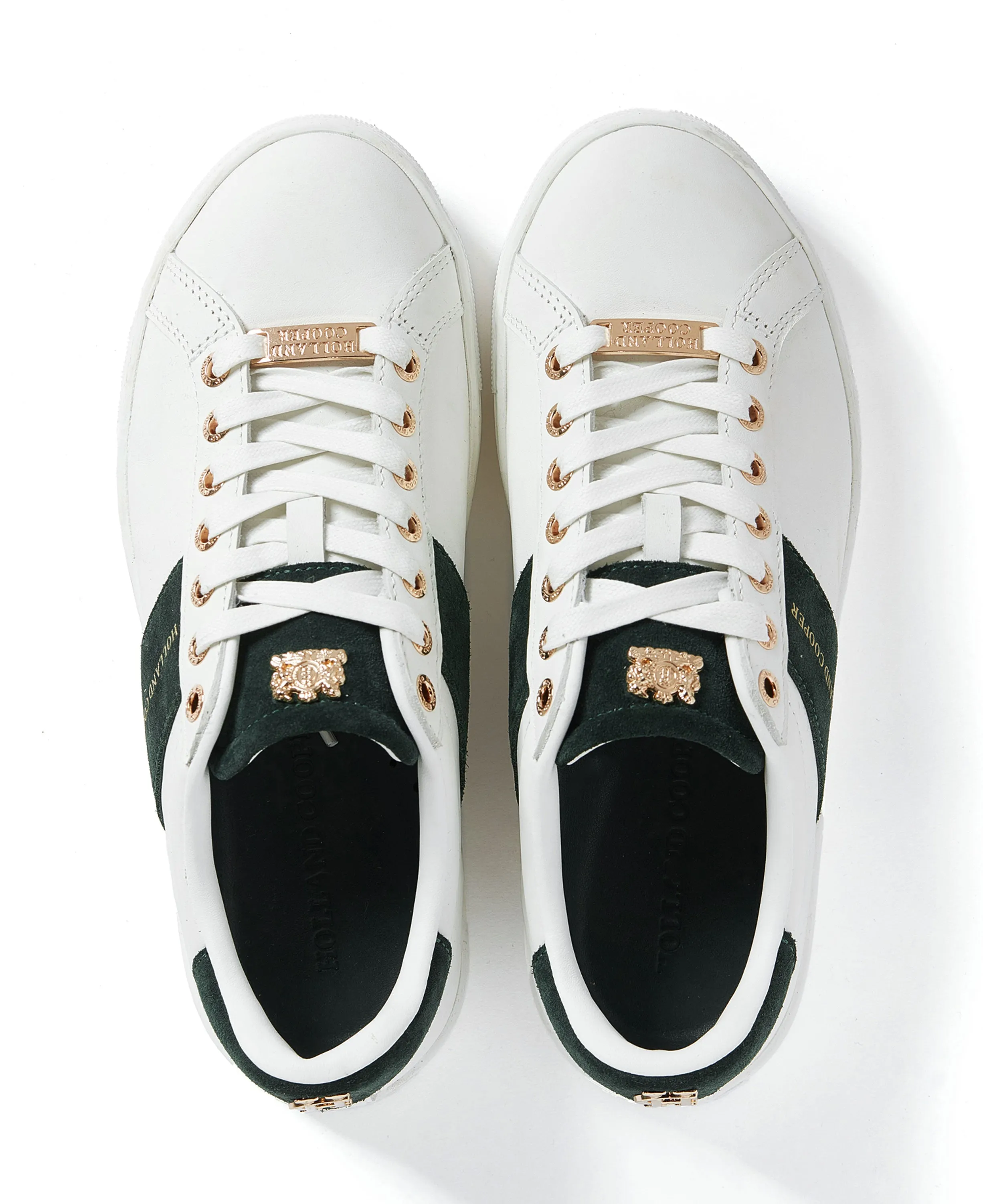 Knightsbridge Court Trainer                             White/Racing Green