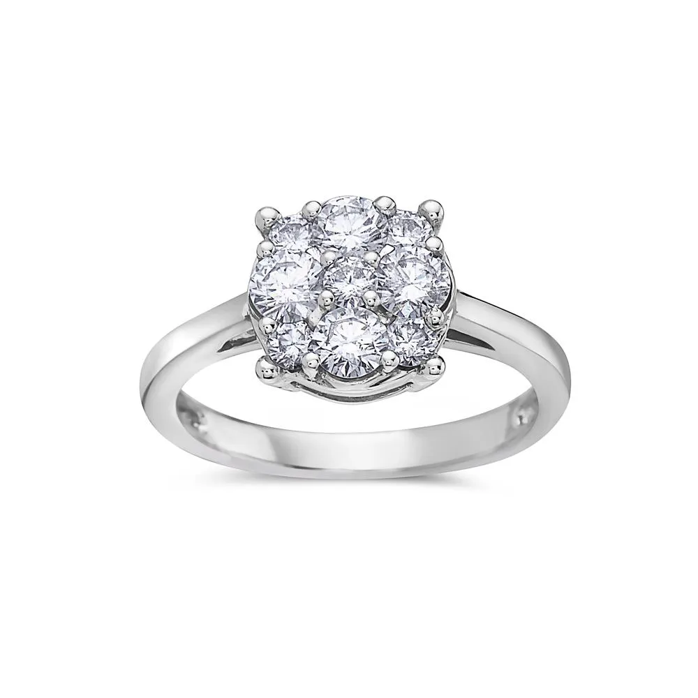 Ladies 14k White Gold With 1.22 CT Right Hand Ring