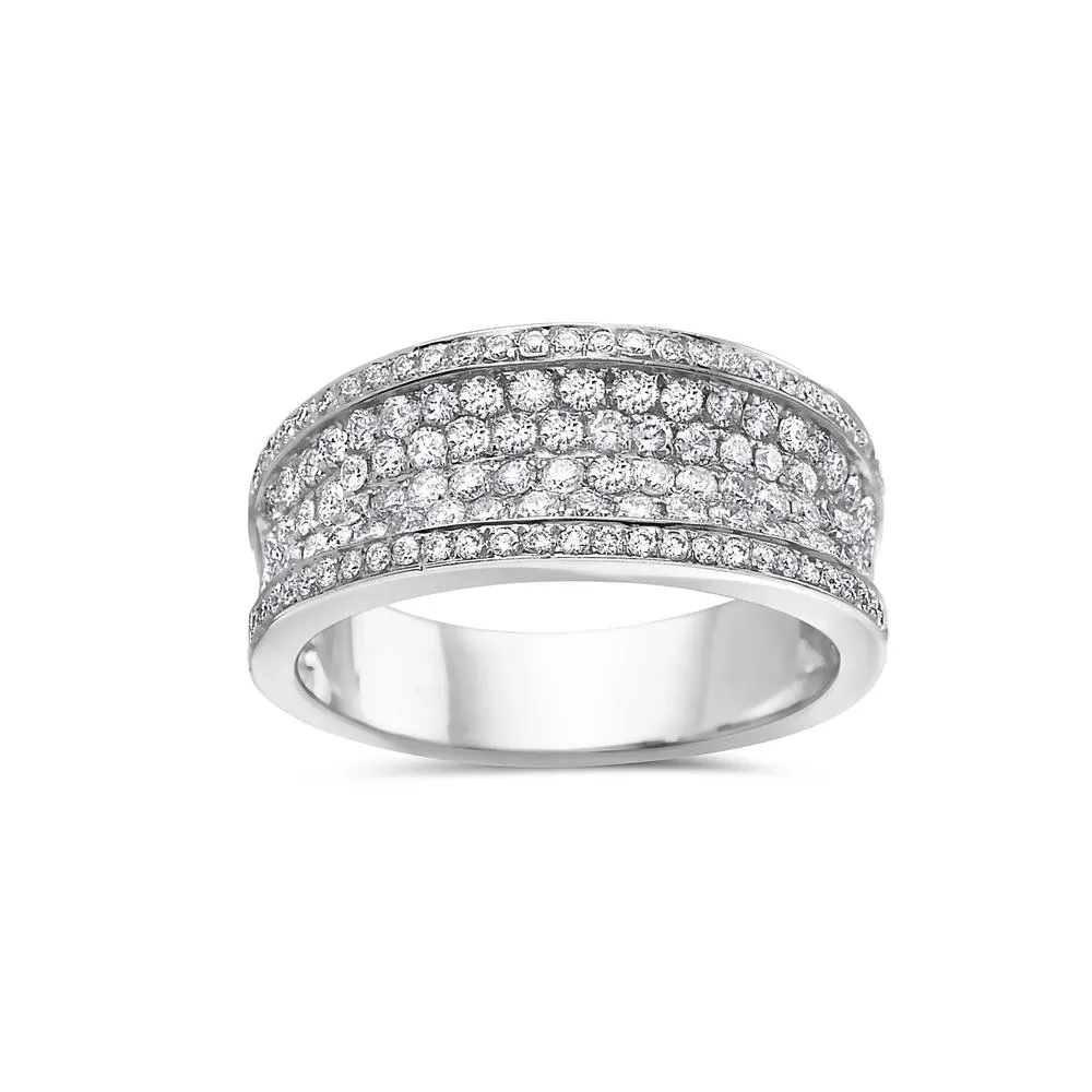 Ladies 14k White Gold With 1.25 CT Weddng Band