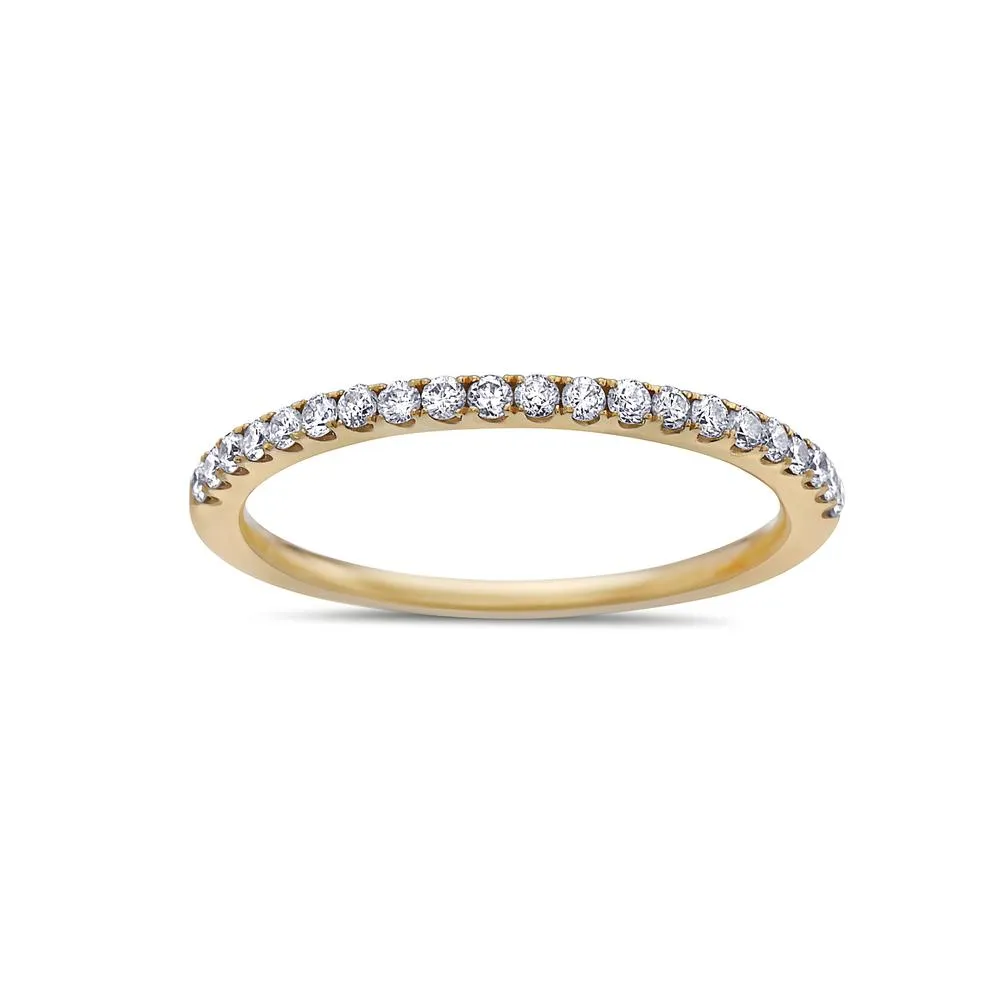 Ladies 18k Yellow Gold With 0.25 CT Diamonds Wedding Band