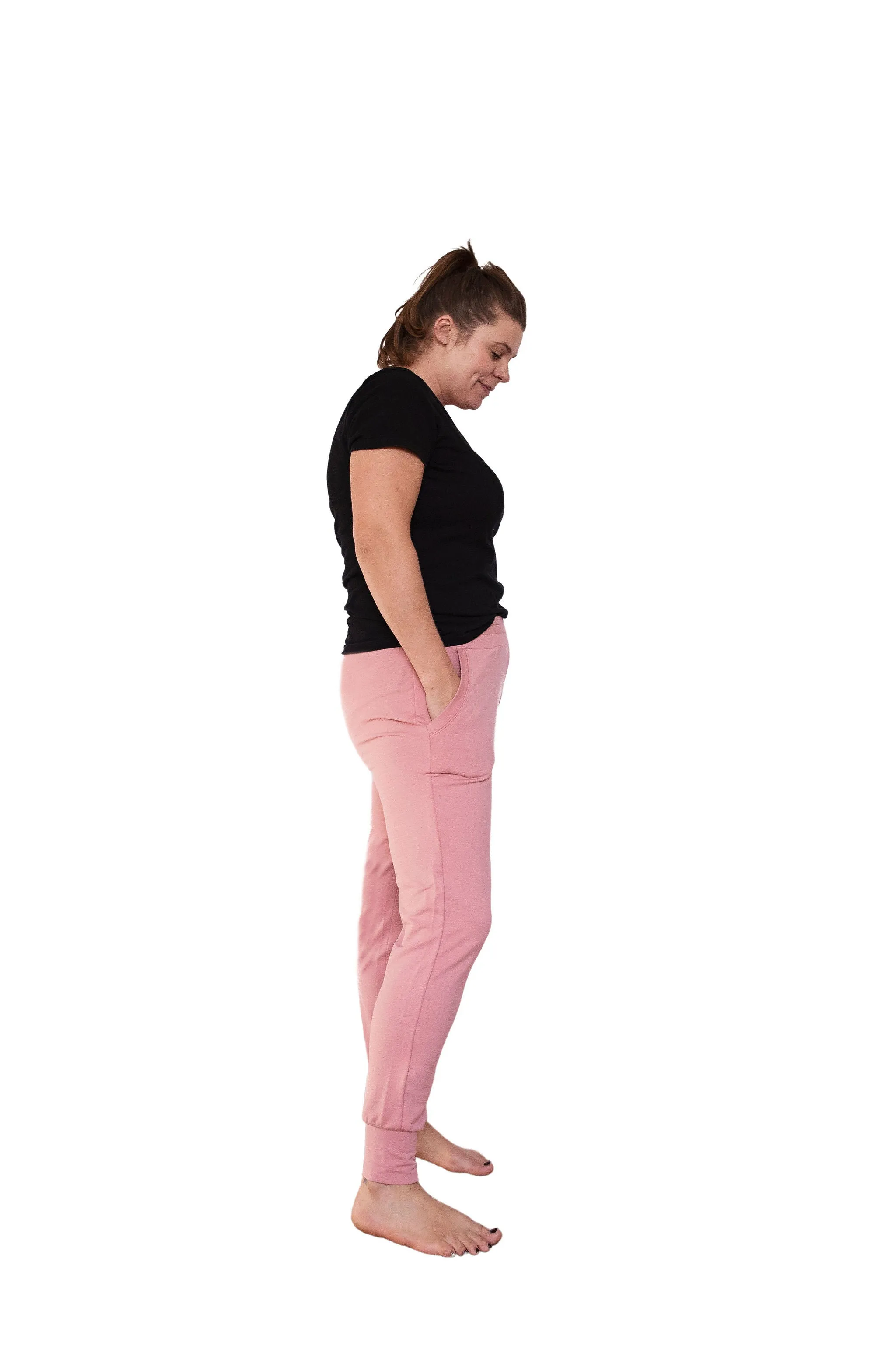 Ladies Joggers  in 'Wild Rose' - Ready To Ship