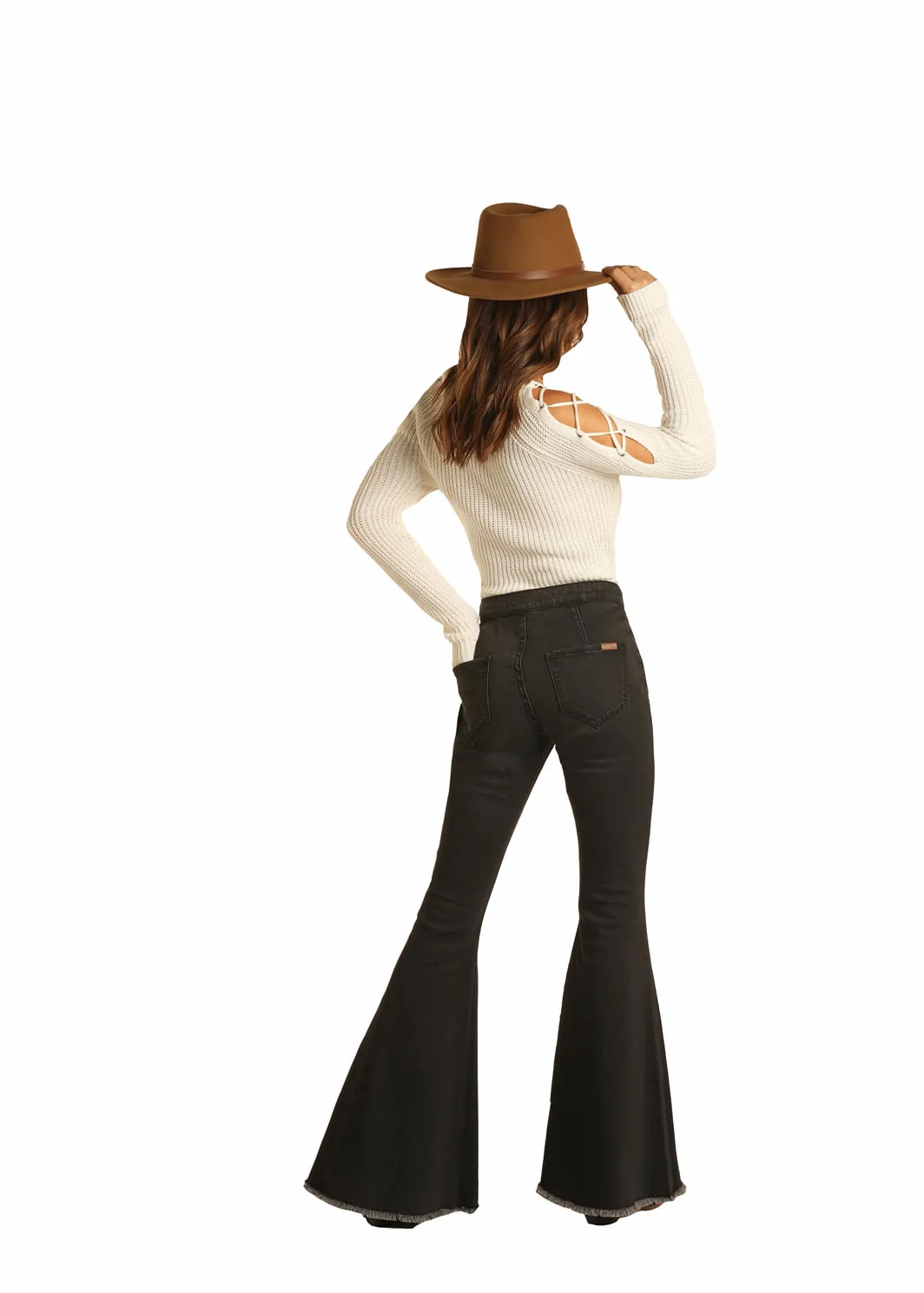 Black Juniors High Rise Pullon Jeans