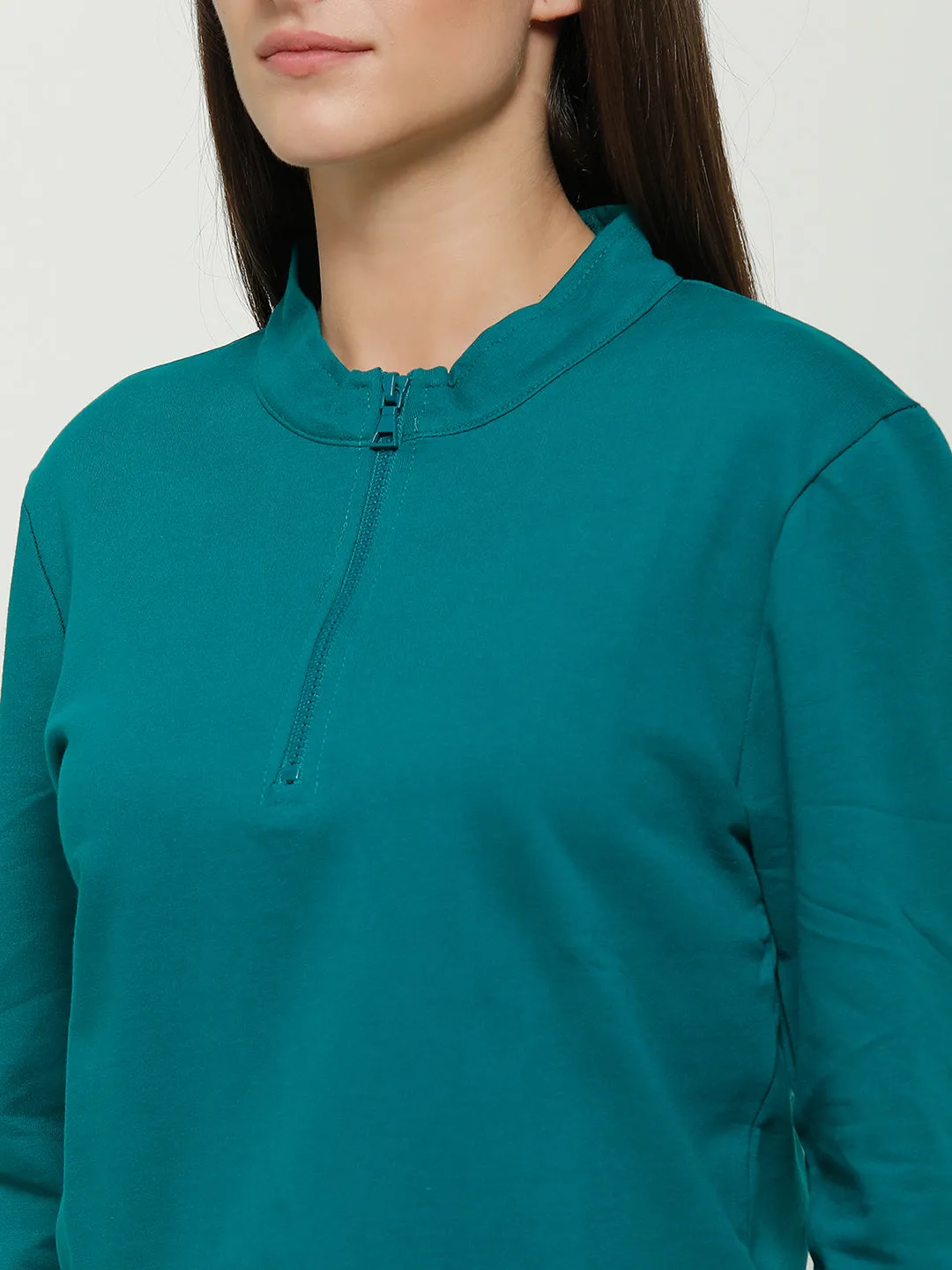 Ladies Sweatshirt Dark Teal