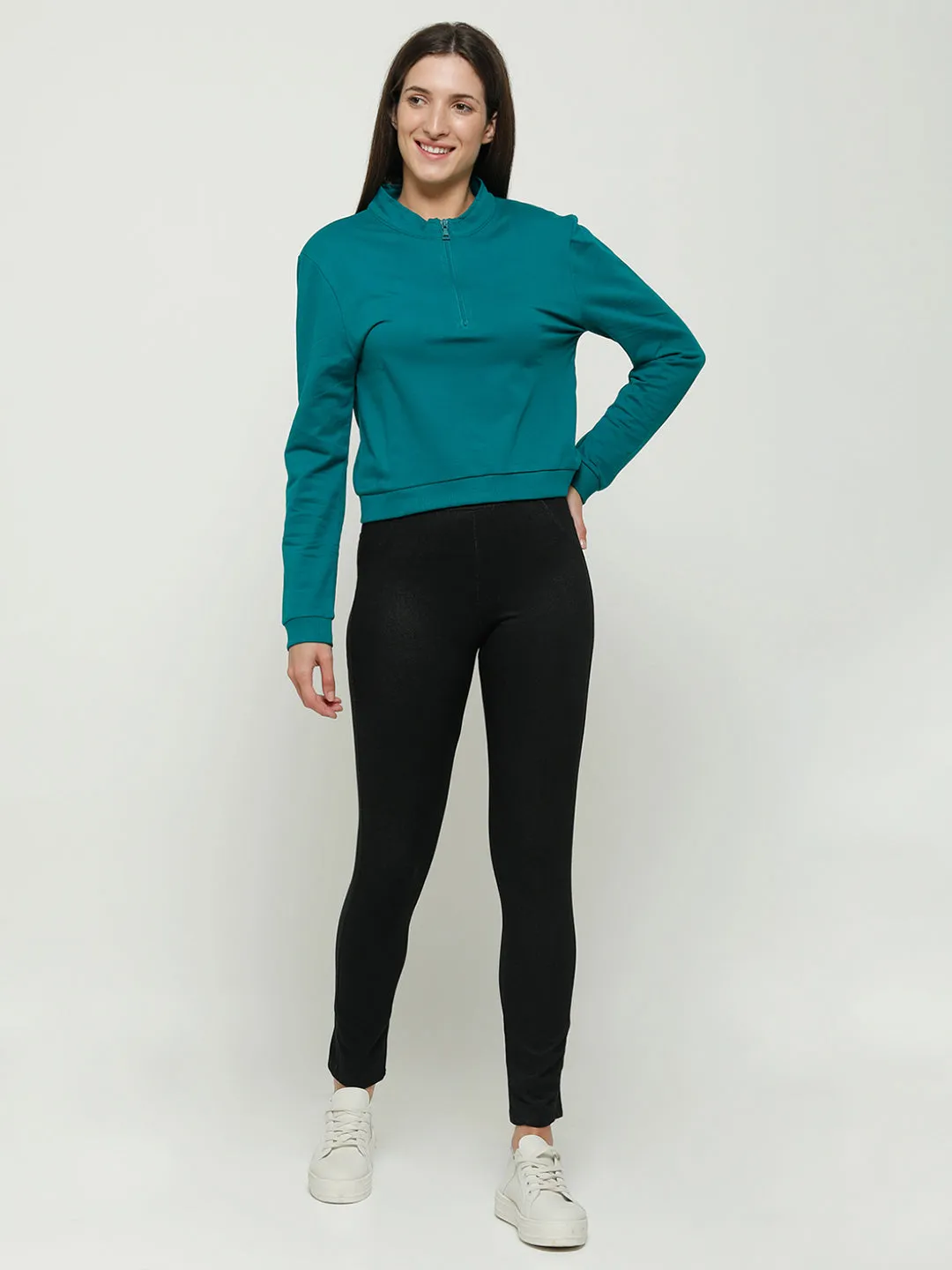 Ladies Sweatshirt Dark Teal