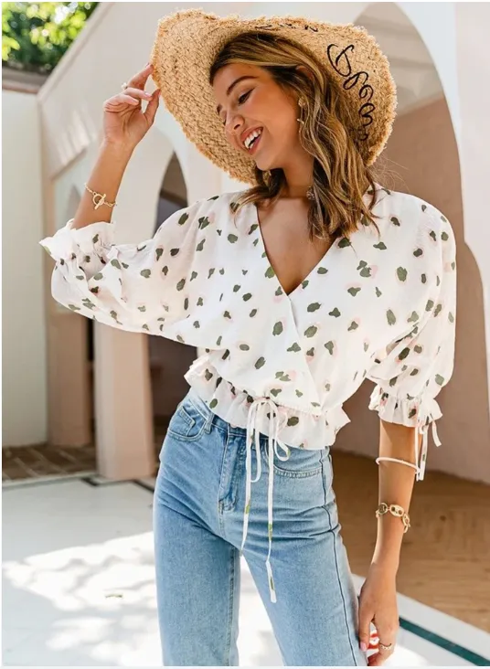 Ladies Vacation Waist Short Shirt