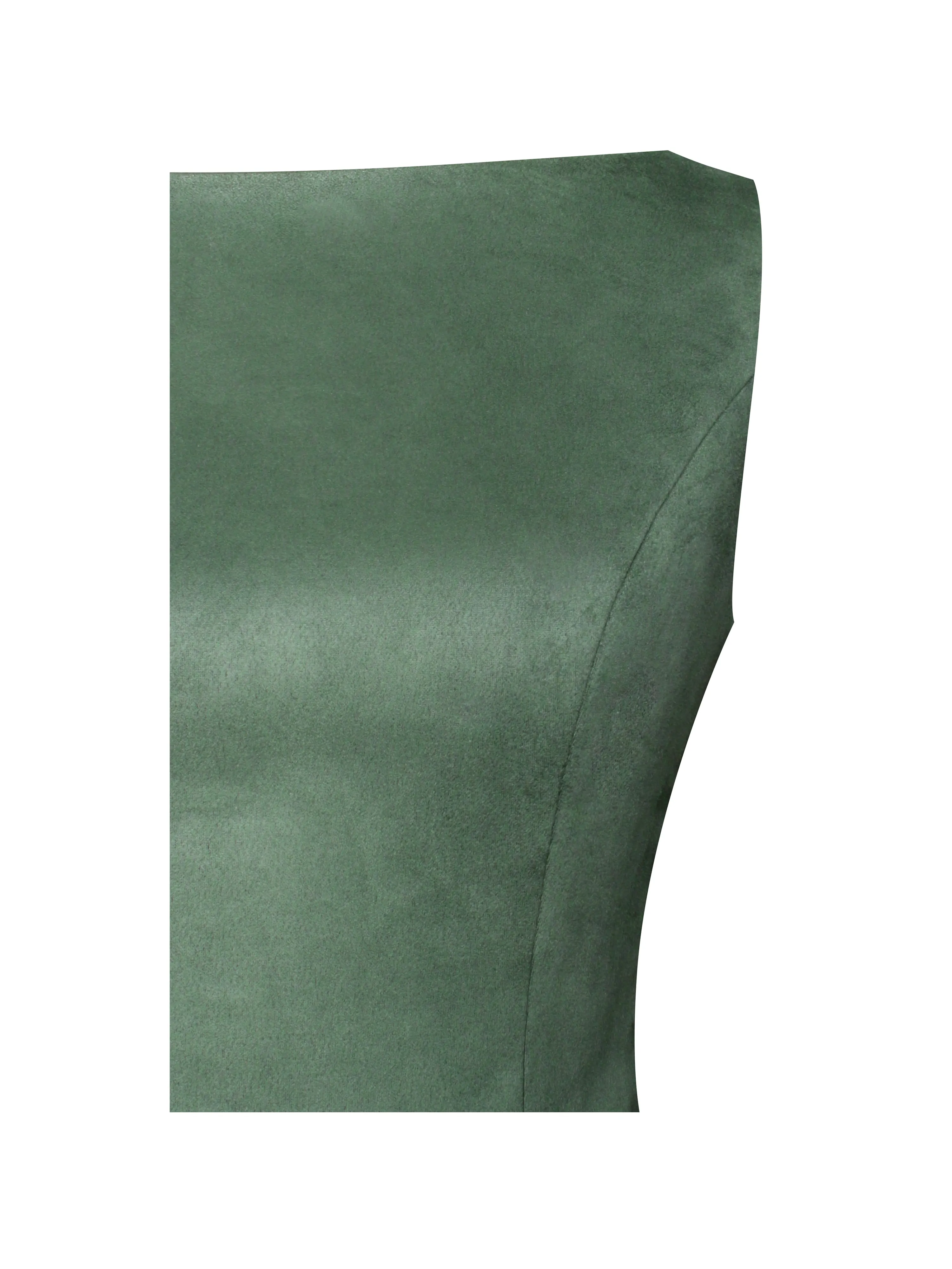 Laila Green Suede Boat Neck Backless Midi Dress